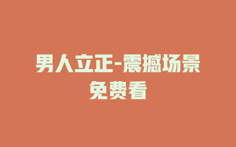 男人立正-震撼场景免费看