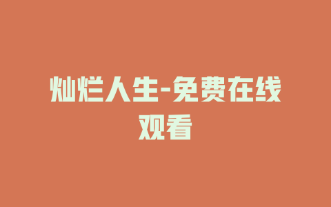 灿烂人生-免费在线观看