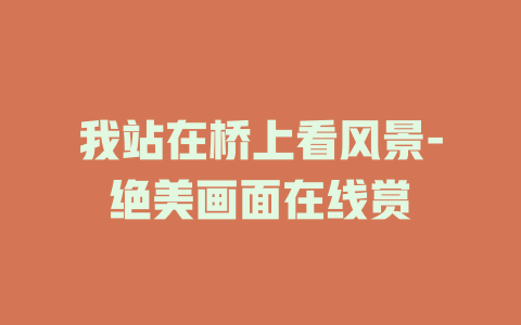 我站在桥上看风景-绝美画面在线赏