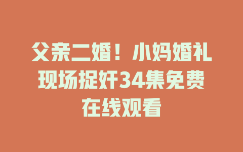 父亲二婚！小妈婚礼现场捉奸34集免费在线观看