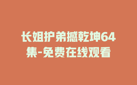 长姐护弟撼乾坤64集-免费在线观看