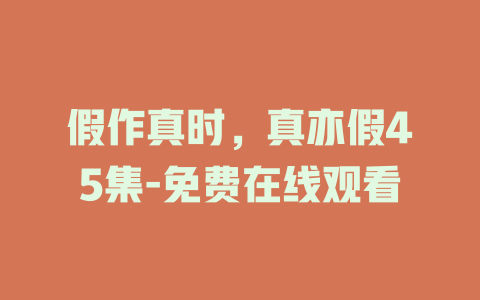 假作真时，真亦假45集-免费在线观看
