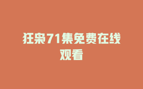 狂枭71集免费在线观看