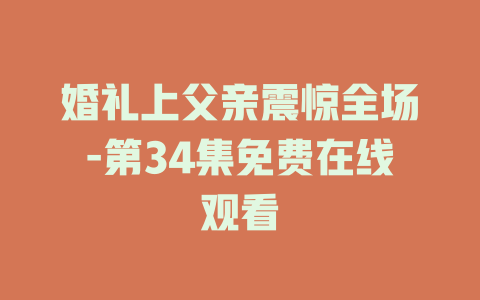 婚礼上父亲震惊全场-第34集免费在线观看