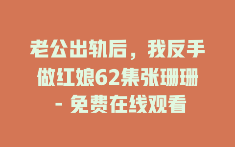 老公出轨后，我反手做红娘62集张珊珊 - 免费在线观看