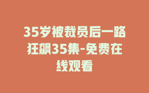 35岁被裁员后一路狂飙35集-免费在线观看