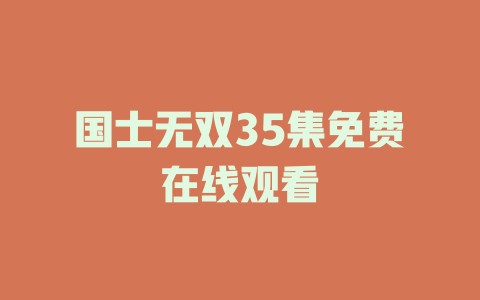 国士无双35集免费在线观看