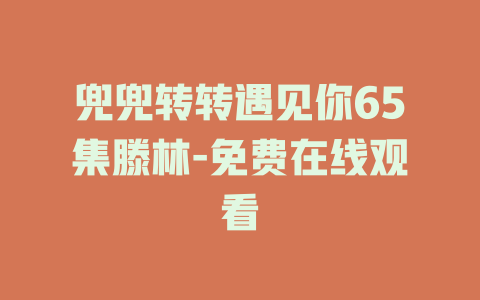 兜兜转转遇见你65集滕林-免费在线观看
