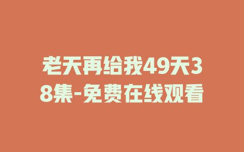 老天再给我49天38集-免费在线观看
