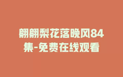 翩翩梨花落晚风84集-免费在线观看