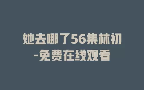 她去哪了56集林初-免费在线观看