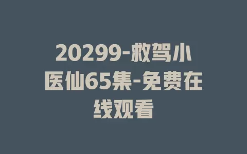 20299-救驾小医仙65集-免费在线观看