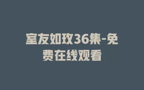室友如玫36集-免费在线观看