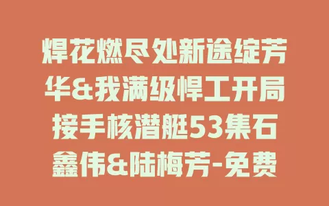 焊花燃尽处新途绽芳华&我满级悍工开局接手核潜艇53集石鑫伟&陆梅芳-免费在线观看