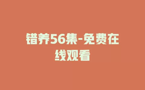错养56集-免费在线观看