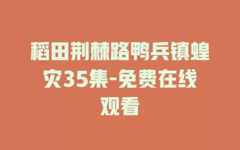 稻田荆棘路鸭兵镇蝗灾35集-免费在线观看