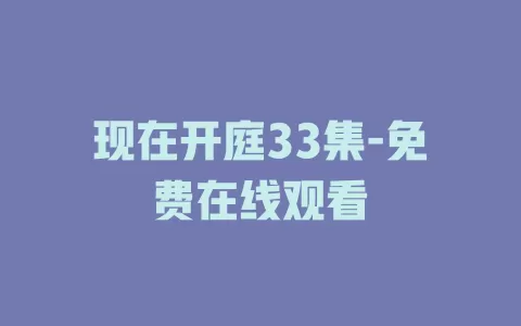 现在开庭33集-免费在线观看