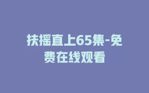 扶摇直上65集-免费在线观看
