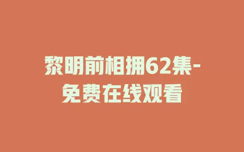 黎明前相拥62集-免费在线观看