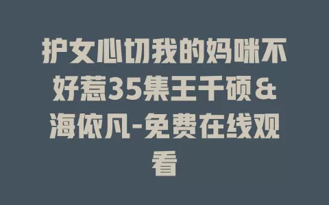 护女心切我的妈咪不好惹35集王千硕＆海依凡-免费在线观看
